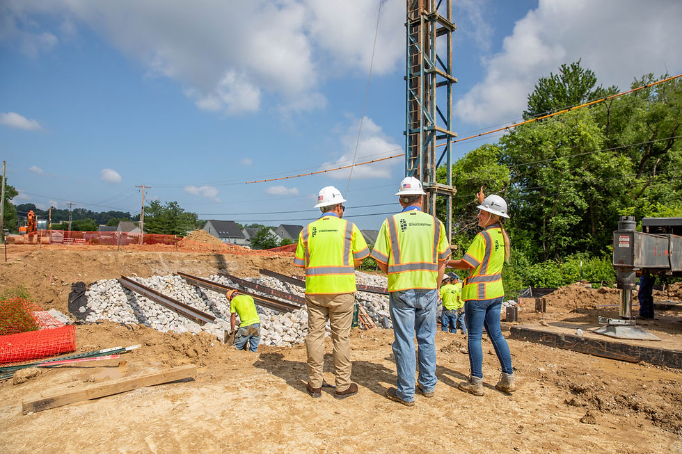 Construction engineering and inspection services on site.