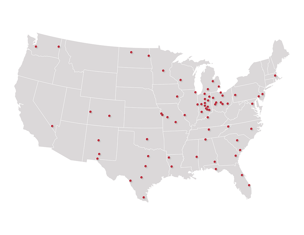 Usa Map of federal projects and design centers