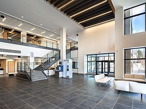 Modern lobby featuring architecture and interior design services.
