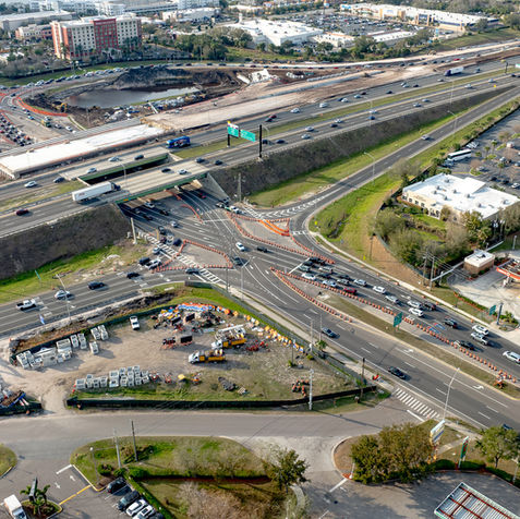 Aerial view of American Structurepoint highway expertise.