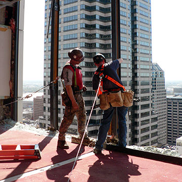Forensic structural engineering services at a high-rise.