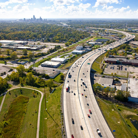 Aerial view of American Structurepoint highway expertise.