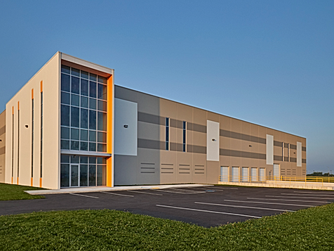 Modern commercial building with architecture and interior design services