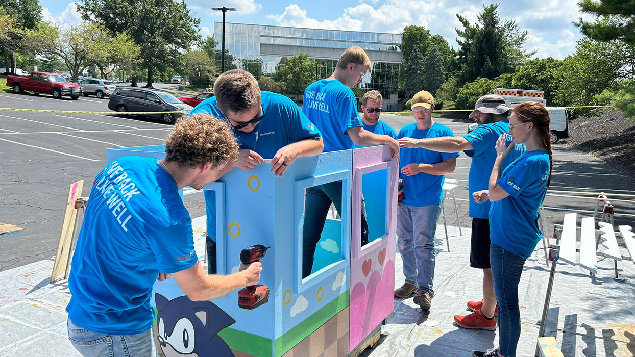 Team volunteering as part of employee benefits and perks.