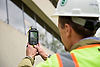 Engineer using a thermal camera for a forensic engineering assignment.