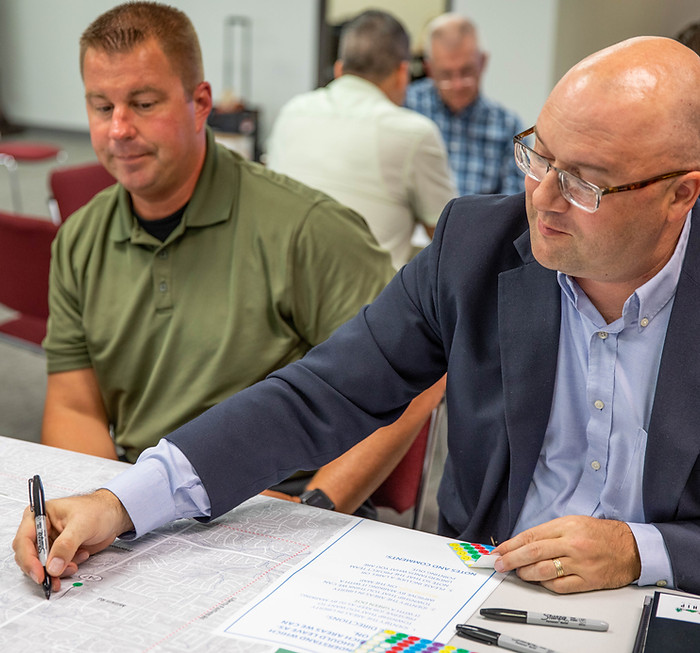 Professional team at American Structurepoint reviewing plans