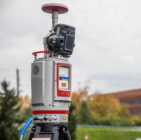Professional land surveying services using a 3D laser scanner