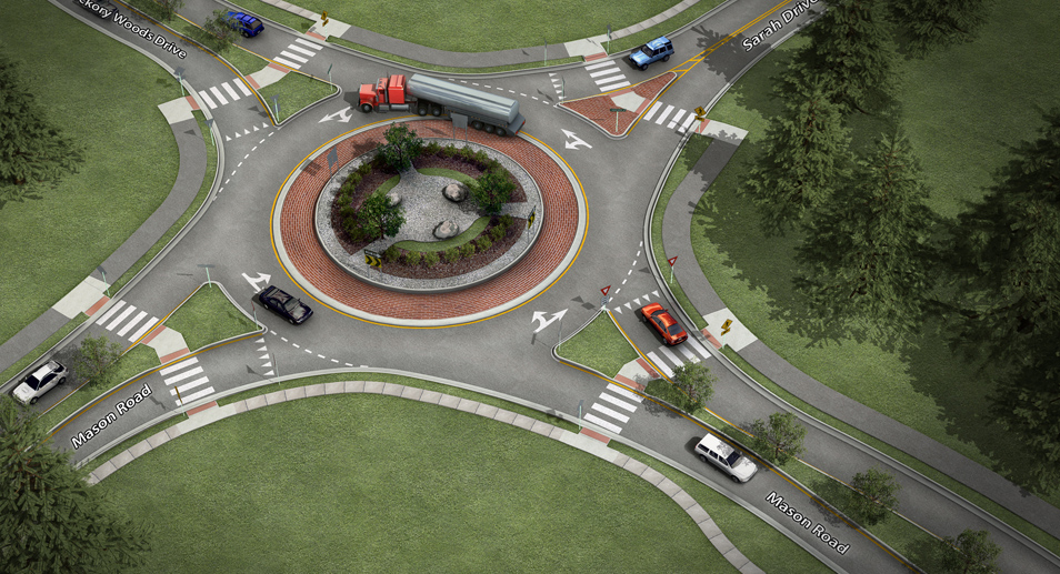 Mason Road and Hickory Woods Drive Roundabout